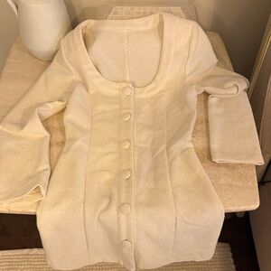 Elegant Cream dress in tweed